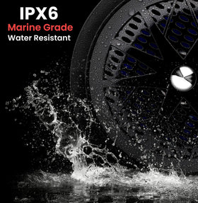 Pyle PLMR51B low-profile mount fits tight spaces on boats and off-road vehicles.