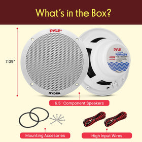 Pyle PLMR605W back magnet and terminals highlighting durable power handling components