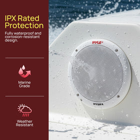 Pyle PLMR605W side view showing 2.48 inch mounting depth for tight installation spaces
