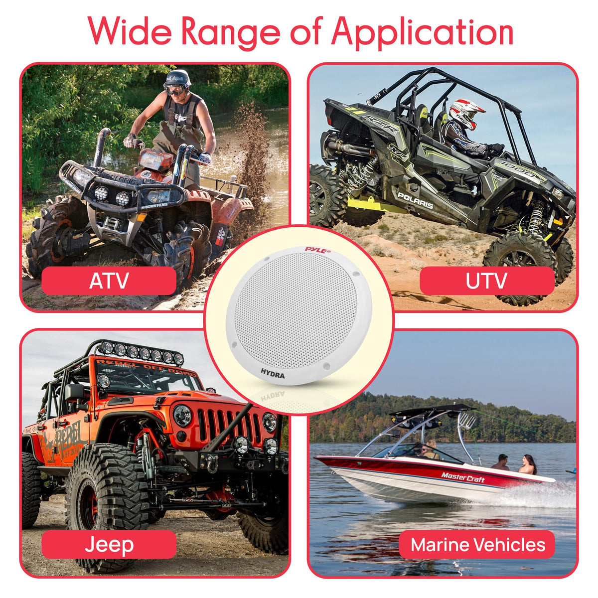 Pyle PLMR605W wiring and included mounting hardware for quick installation convenience