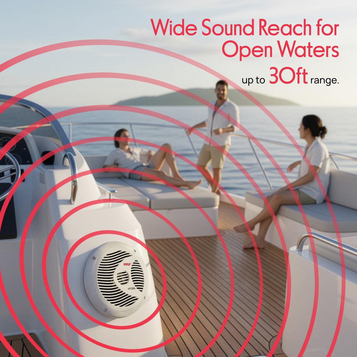 Pyle PLMR60W low-profile installation fits boat dashboards