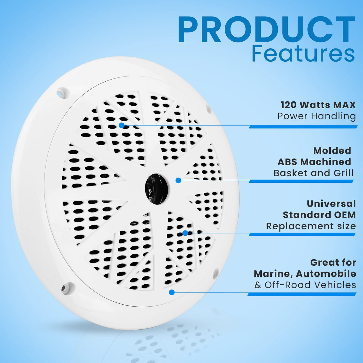 Pyle PLMR61W installed on boat deck, weather-resistant sound outdoors