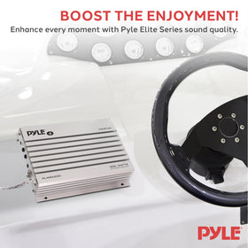 Pyle PLMRA200 gold-plated terminals resist corrosion for durable connections.