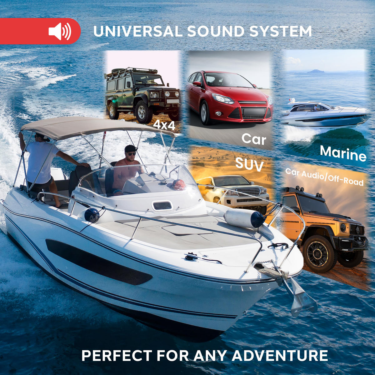 Pyle PLMRA200 marine-grade construction withstands salt spray and moisture.