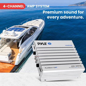 Pyle PLMRA410BT silver-plated speaker terminals reducing corrosion for reliable connections