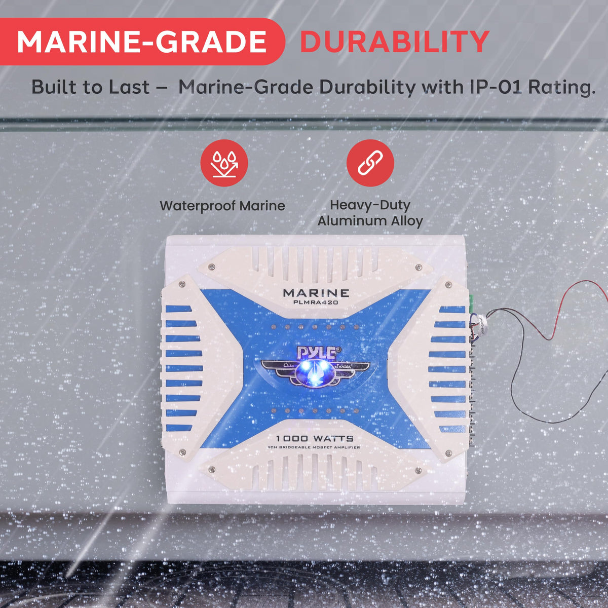 Pyle PLMRA420 gain controls for precise input sensitivity.