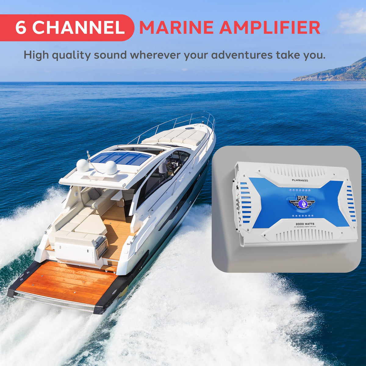Pyle PLMRA620 bridge mode switch enables flexible channel configurations.