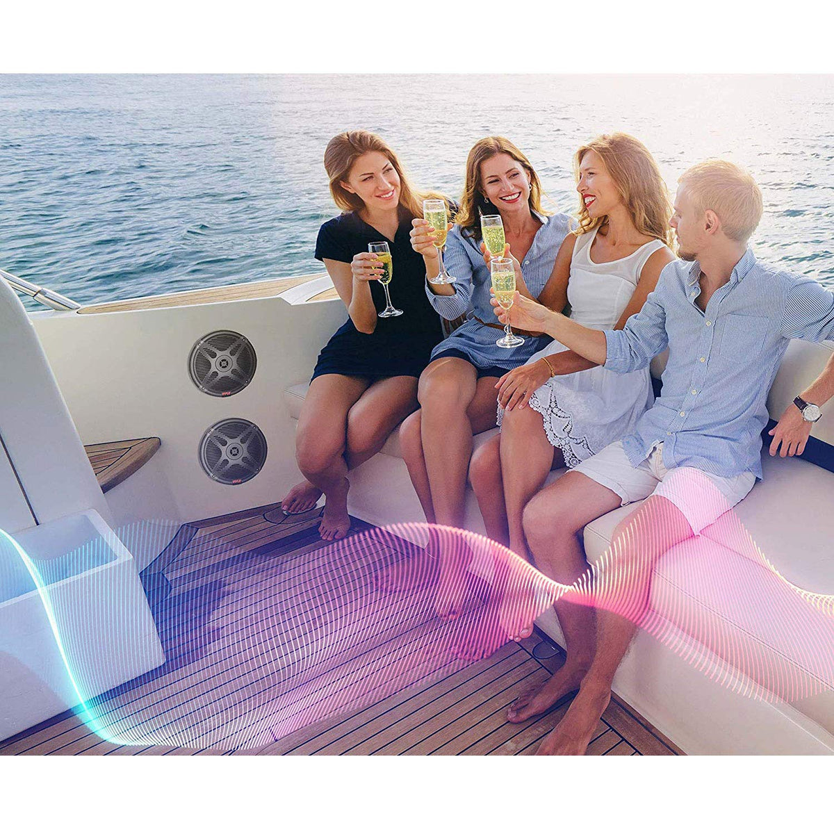 Pyle PLMRBT65B IP-X4 context demonstrates weather-ready resilience against splashes.