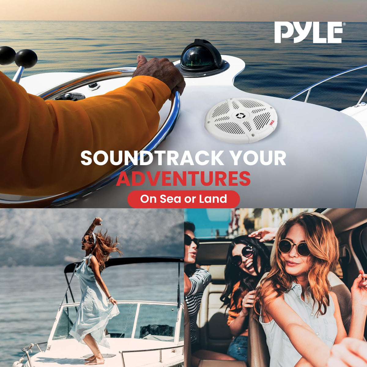 Pyle PLMRBT65W rugged marine installation for weather-resistant outdoor audio