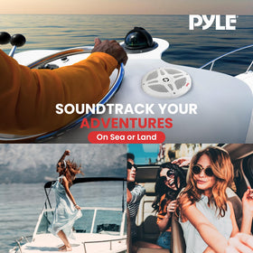 Pyle PLMRBT65W rugged marine installation for weather-resistant outdoor audio