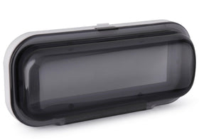 Pyle PLMRCW1 smoke front view shows protected marine stereo with visible controls