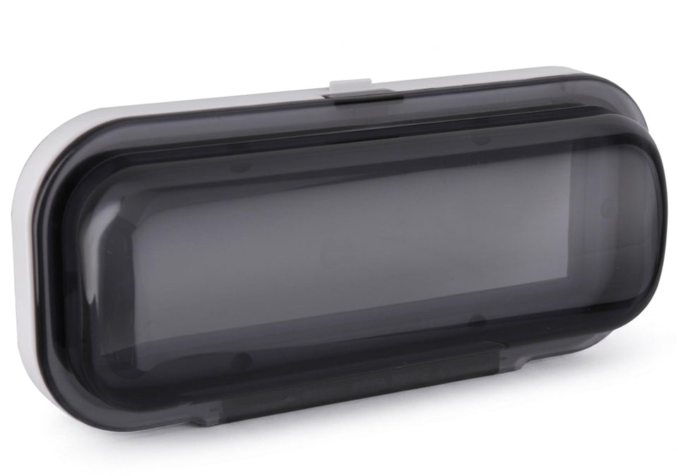 Pyle PLMRCW1 smoke front view shows protected marine stereo with visible controls