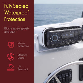 Pyle PLMRCW1 smoke shelf interface keeps the radio secure during rough seas