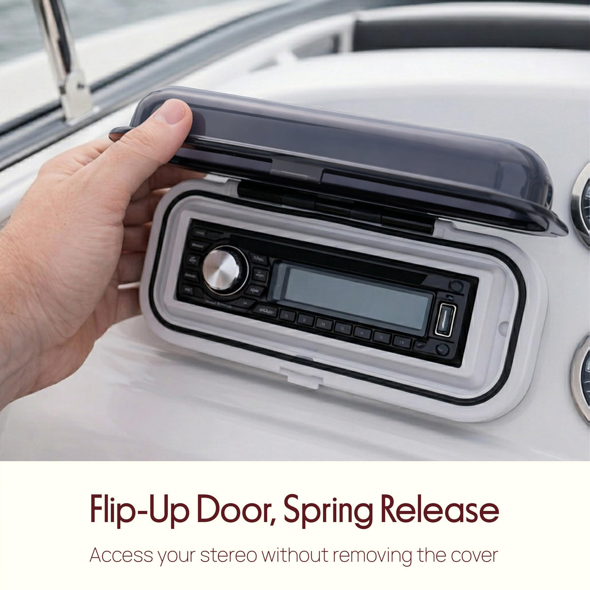 Pyle PLMRCW1 UV-resistant housing protects the unit from sun damage