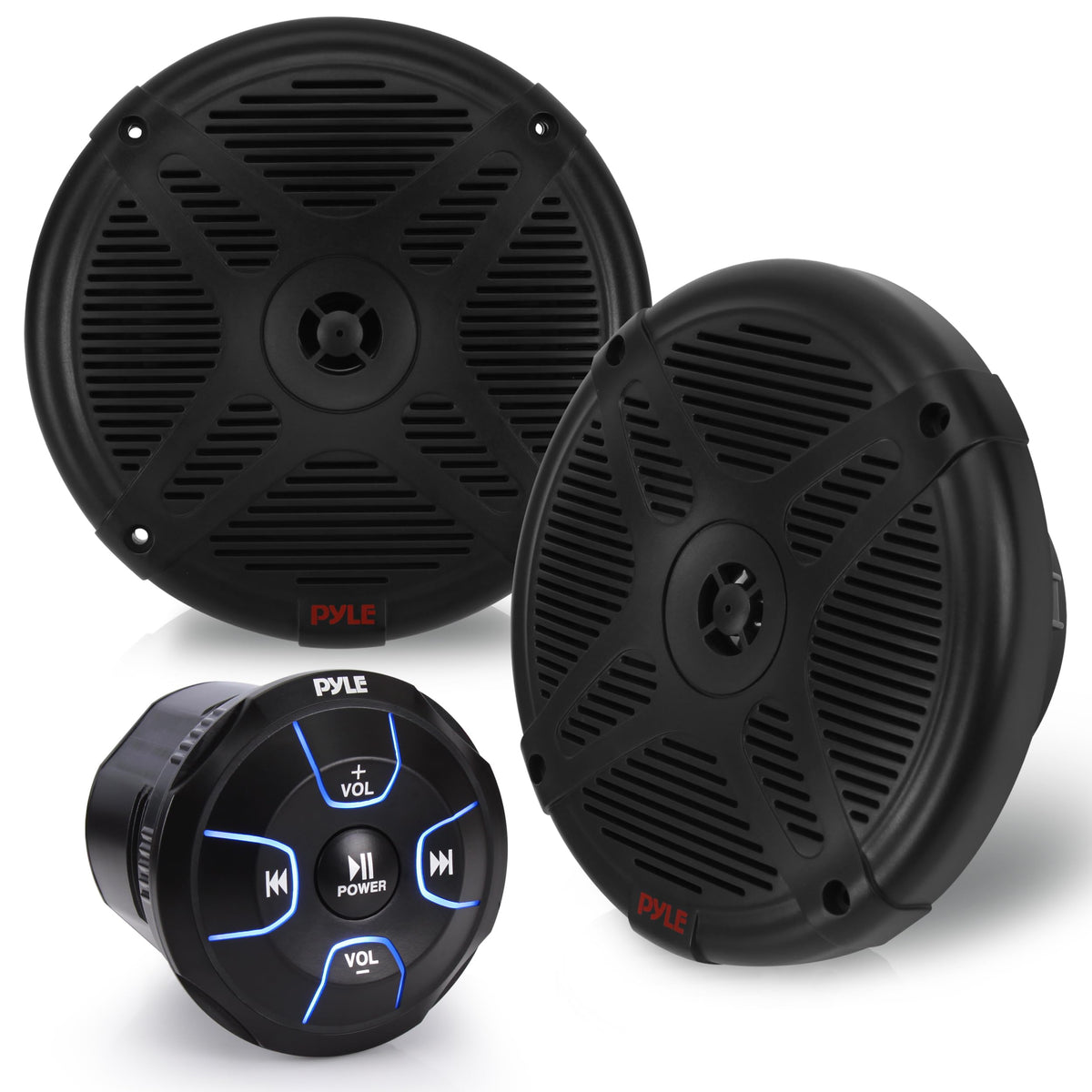 Pyle PLMRKT8 dual marine speakers ready for boats and powersports for full-range sound