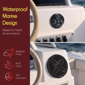 Pyle PLMRKT8 IP65 marine-grade construction withstands spray and weather