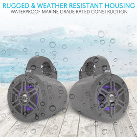 Marine-grade housing on Pyle PLMRLEWB46B resists water and sun