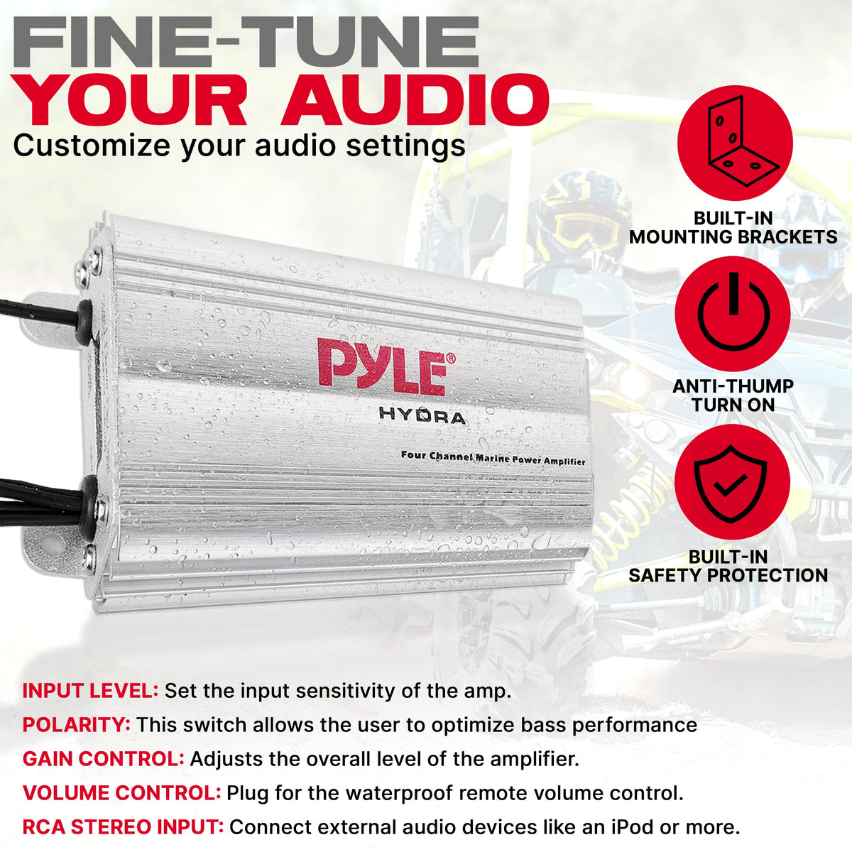 Pyle installed on boat dashboard showing durable marine-ready performance