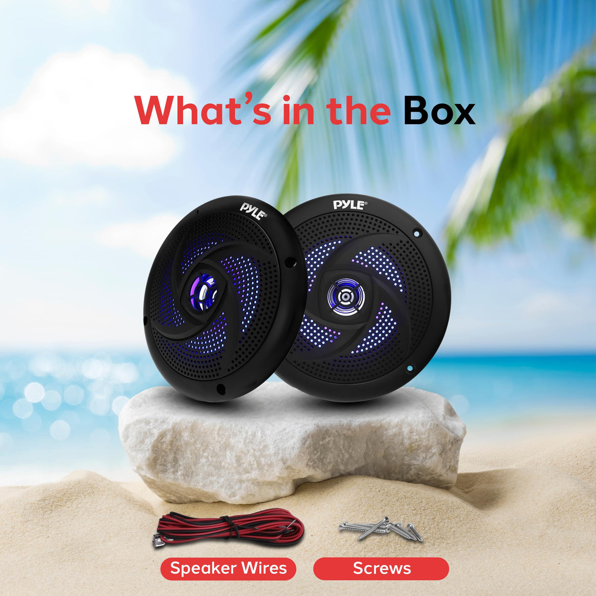 Pyle speakers installed on a boat demonstrating clear sound for outdoor enjoyment