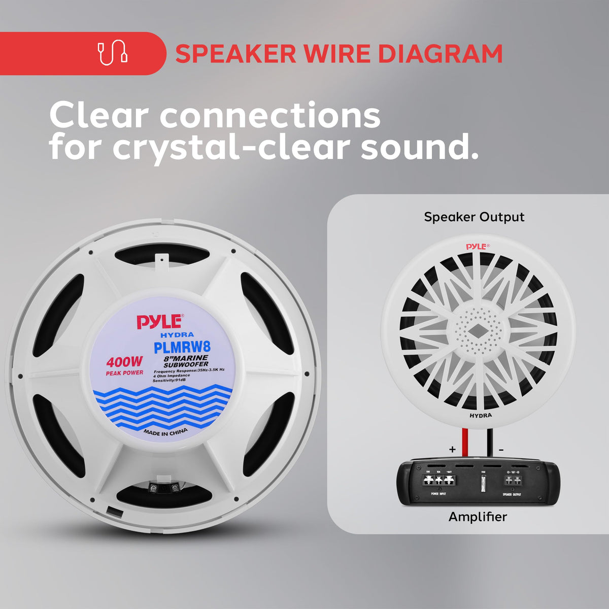 Pyle PLMRW8 side profile revealing 3.6-inch mounting depth ideal for tight spaces