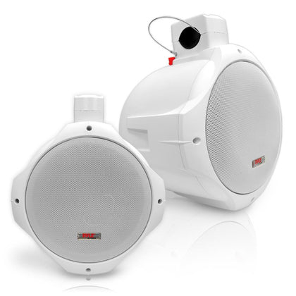 Pyle PLMRW85 wakeboard tower speakers with 8-inch subwoofers deliver robust bass.