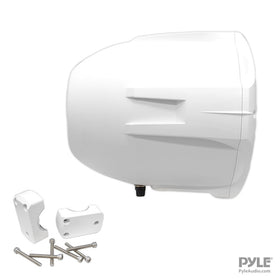 White marine speaker casing complements boat interiors with a discreet look.