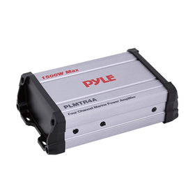 Pyle PLMTR4A waterproof marine amp in rugged boat setting