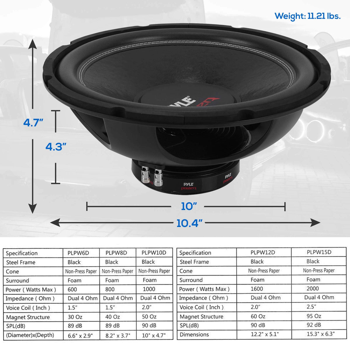 Pyle PLPW10D packaged with mounting accessories ready for install