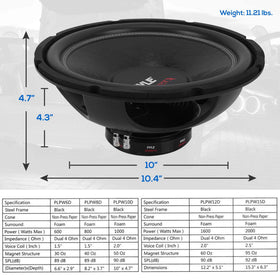 Pyle PLPW10D packaged with mounting accessories ready for install