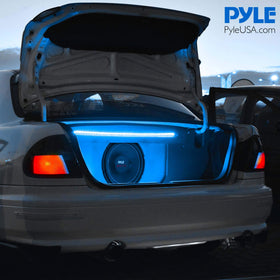 Pyle PLPW10D side profile illustrating 4.7-inch mounting depth advantage