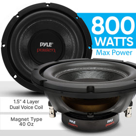 Pyle PLPW8D treated foam surround for durable, long-lasting sound