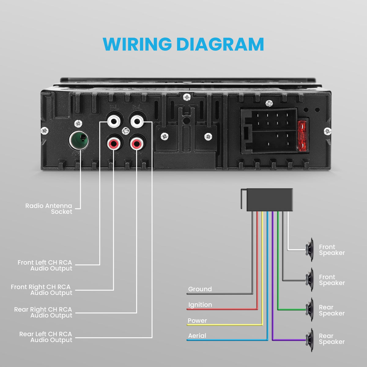 Pyle PLRMR27BTB installed in marine dash demonstrating rugged, low-profile onboard fit