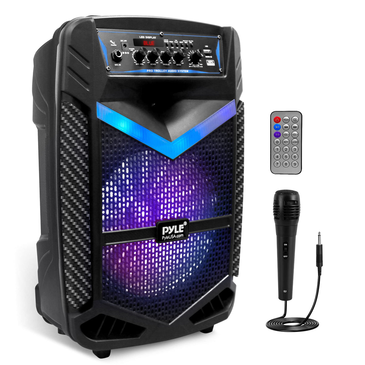 Pyle portable Bluetooth PA with 10-inch subwoofer for outdoor events