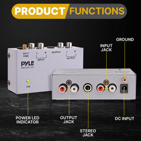 Pyle PP444 back panel with RCA outputs for easy connections