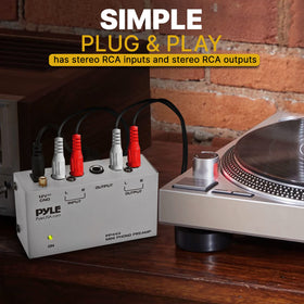 Pyle PP444 dedicated RCA and 1/4 inch outputs for flexible setups
