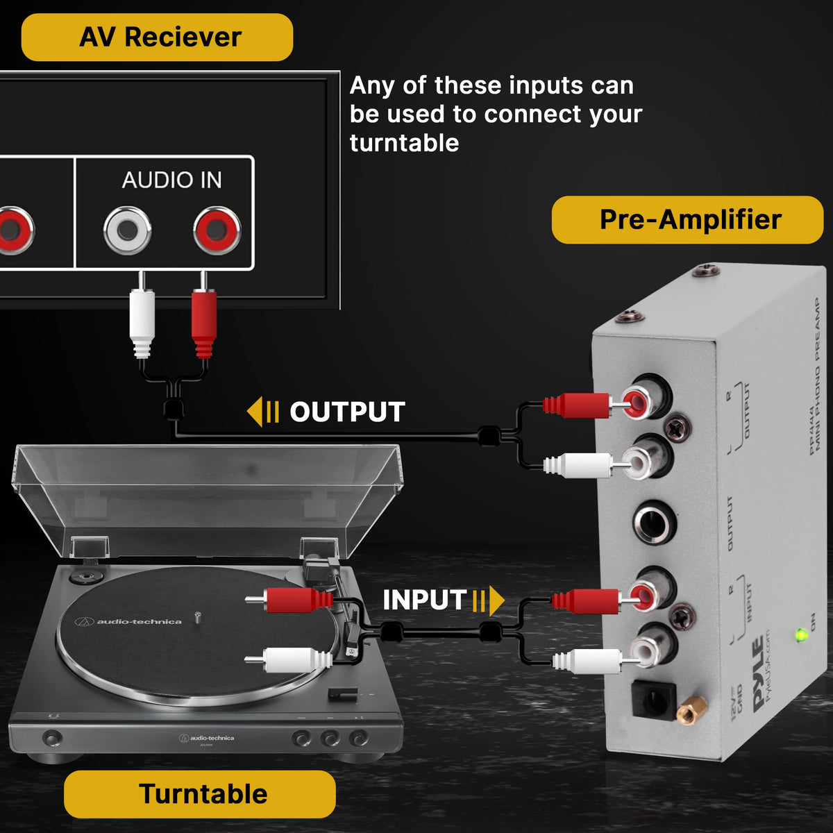 Pyle PP444 side view showcases compact home studio design