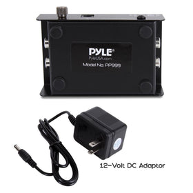 12V DC power adapter powering the PP999