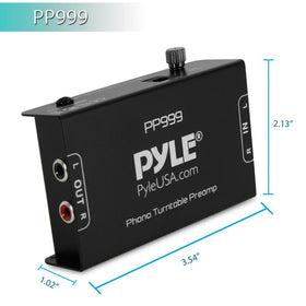 Pyle PP999 RCA output jacks feeding a receiver