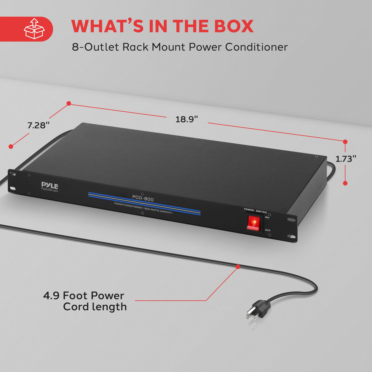 Pyle Pro PCO800 weight of 5.2 pounds facilitates installation