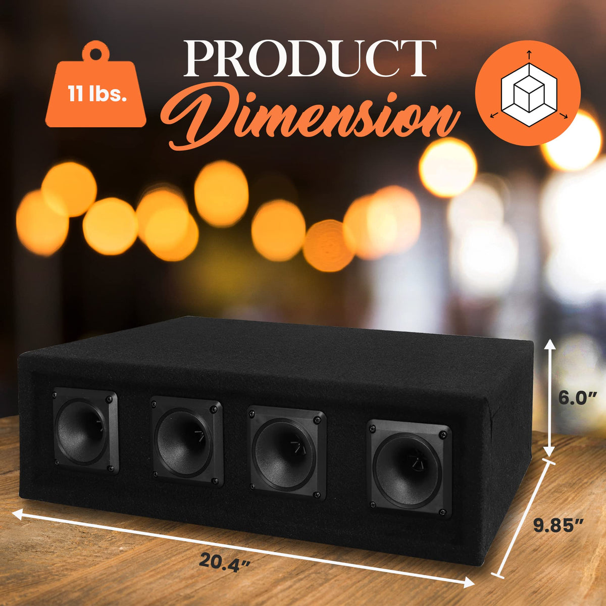 Pyle side profile displaying compact dimensions and mounting