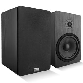 Pyle PSMSP6 front view shows a sturdy wooden cabinet for clean, immersive audio.