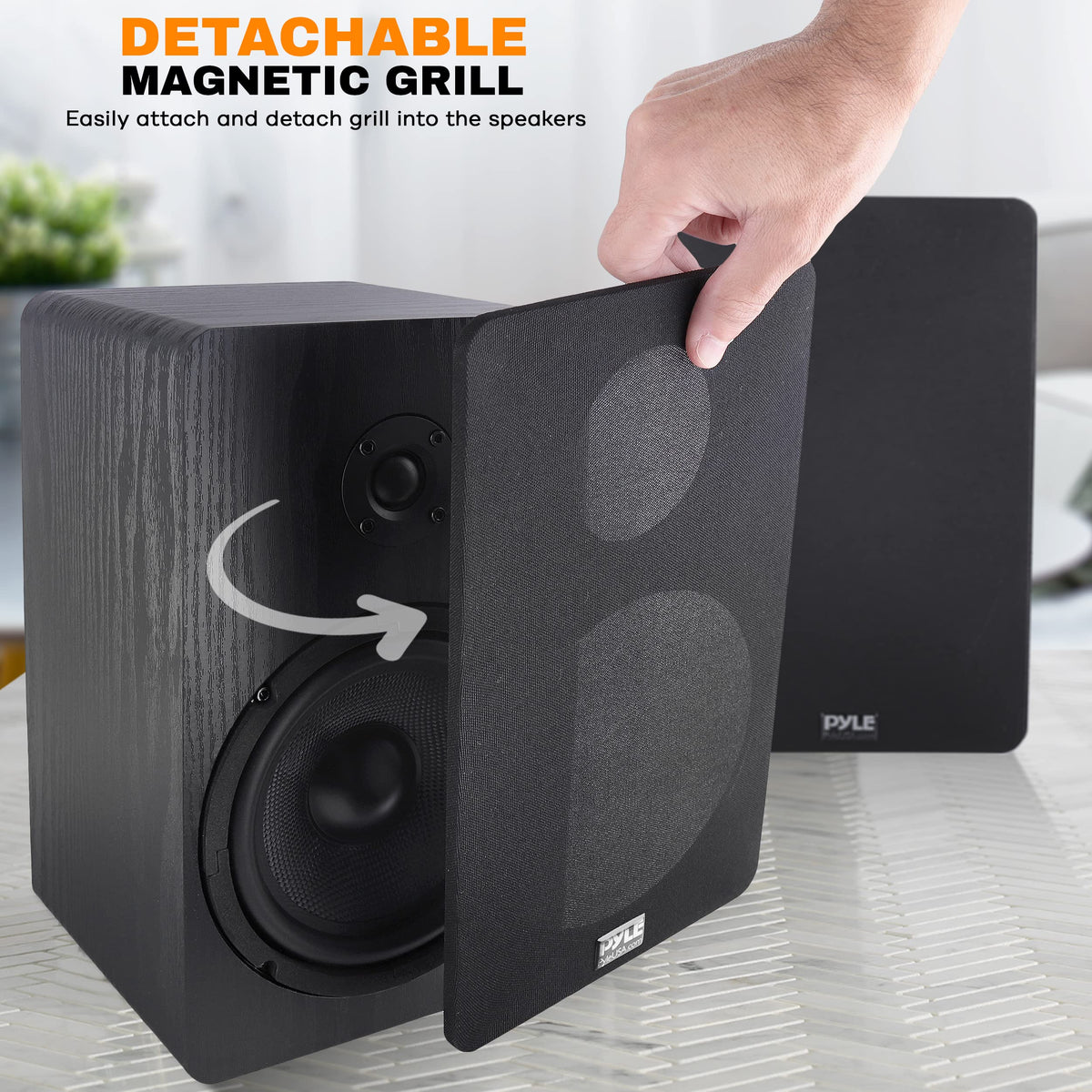 Pyle PSMSP6 silk dome tweeter close-up promises crisp highs with minimal harshness.