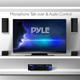Pyle PT110 in-use at a small venue for paging and music playback.