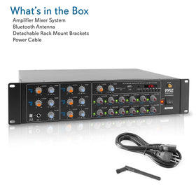 Pyle PT12050CH voice priority mic for clear paging and cues.