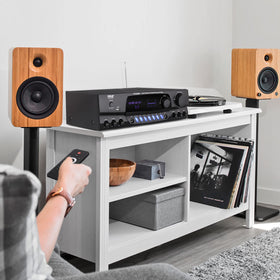 Pyle PT250BA compact dimensions fit shelves and entertainment centers
