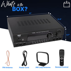 Pyle PT260A AM/FM tuner with preset memory for favorites.