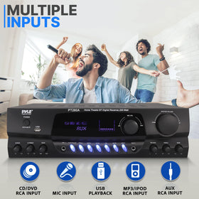 Pyle PT260A two mic inputs ideal for karaoke performances.