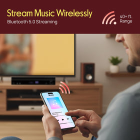 Pyle PT875BT ARC/optical/coax connectivity for flexible home theater wiring