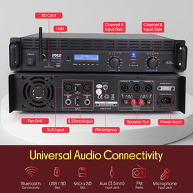 Pyle PTA1000BT Bluetooth streaming lets wireless music in from devices.