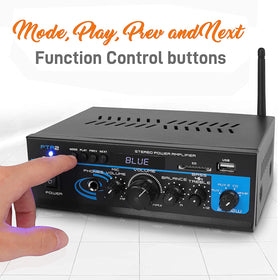 Pyle PTA2 speaker terminal detail highlighting push-type binding posts for secure wiring